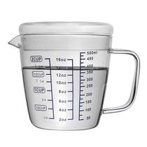 a summer cup with grams of scale Tempered glass household cover Kitchen spoon spoon flour small high temperature resistant plus