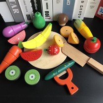 House kitchen fruit and vegetables Chile children cut cut to see boys and girls wooden parent-child toy set