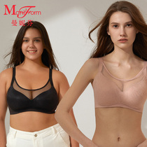 Manitifen round neck without steel ring large cup vest large chest small bra womens bra 20400304