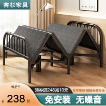 Rollaway room single home lunch bed strong and durable double lunch bed portable cot for rental house simple bed