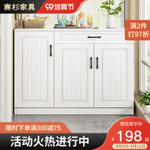 Side cabinet locker balcony cabinet locker modern simple living room wall integrated household cupboard tea cabinet