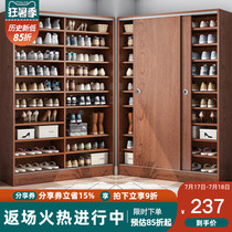 Shoe cabinet High vertical household door large capacity sliding door type entrance cabinet Simple modern multi-layer sliding door shoe shelf