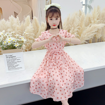  Girls  dresses summer 2021 new childrens spring big boy little girl spring and autumn net red princess skirt