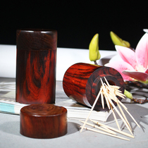 Creative mahogany toothpick tube Laos red sour branch toothpick box Myanmar Rosewood toothpick can storage box ornaments