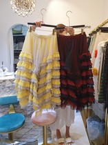 South Korea East Gate Straight Hair AweSome-U Lady Stapled Waist Temperament Midi Skirt