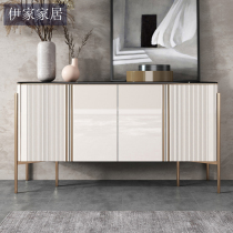 Light luxury wind rock board high-end porch cabinet home foyer sideboard simple modern home partition decoration cabinet shoe cabinet