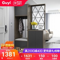Multifunctional porch cabinet shoe cabinet one with dressing mirror shoe stool unique living room simple modern screen partition