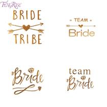 Gold Team Bride Temporary Tattoo Stickers Bachelore