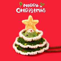 Cat Christmas Hat Collar Bib Dog Ornament Clothes Woven Hand Dress Pet Scarf