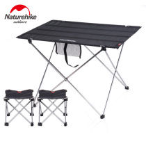 NH outdoor folding table and chair portable field barbecue picnic table Self-driving tour camping Aluminum alloy folding table set