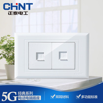 Chint switch socket panel type 118 NEW5G series telephone computer combination socket
