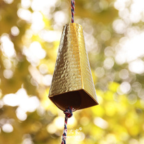 (Square inch) Japanese wind chimes and wind pendants pure bronze bells meditation hanging bells meditation garden decoration Garden daily decoration