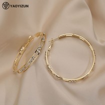 Korean large hoop earrings exaggerated high-grade sense sterling silver circle 2021 new fashion summer ear ring female niche earrings