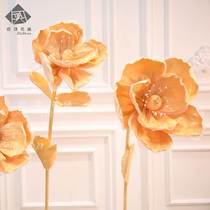 Wedding site arrangement props dyed yarn scene layout road quoted flower wedding celebration hand stereo paper filament mesh flower