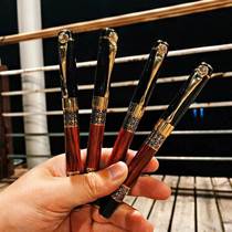 Luxury limited wood gift box high - grade metal signing pen neutral pen business office signing pen