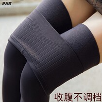 Even pantyhose spring autumn high waist closedown pants slim down pants slim down with suede meat color even foot pressure slapped bottom pants woman thin
