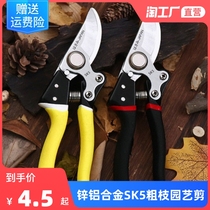 Scissors Garden Fruit tree pruning shears zinc aluminum alloy SK5 coarse branch horticultural scissors Flower Branch fruit picking scissors