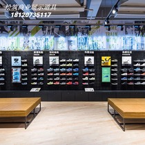 Sports shoe store display rack resistant Addick display shelf wall display cabinet Store monopoly store live commercial