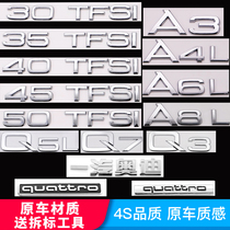 New Audi A4L A6L Q5L A8L A8L A3TFSI modified four-wheel drive displacement standard digital rear tail label