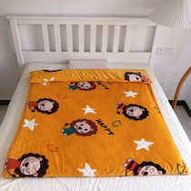 Childrens kindergarten quilt cover single flange coral velvet autumn and winter plus velvet baby milk velvet cover 120x150cm