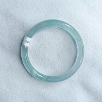 Laokeng Burmese jade bracelet ice seed ice through floating flowers blue background spring color thin round jingle bracelet small large girl