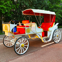 Classic European hot-selling European carriage double-row seat sightseeing carriage can be customized retro scenic tourist photography