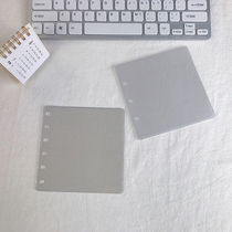Minimalist transparent a7 loose-leaf inside page pet cots bracelet tiltable core diy6 hole 3 holes collage square card