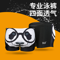 361 Degree swimming trunks mens flat angle plus size fashion trend seaside cartoon pattern Professional Sports mens swimming trunks