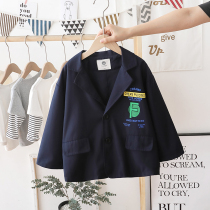  Boys  small suit Western style baby autumn jacket handsome childrens childrens spring and autumn small dress Korean version 2021 models