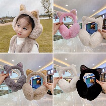 K baby earmuffs winter plus velvet thickened men and women childrens warm ears windproof plush cute cartoon childrens ear warm
