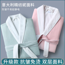  Five-star hotel than pure cotton bathrobes for men and women long absorbent quick-drying couple models a pair of thickened soft nightgown