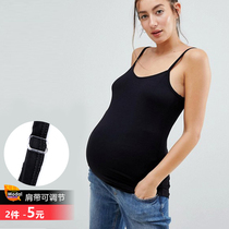 Pregnant womens camisole vest free bra bottoming modal long pregnant woman vest female pregnant woman suspender