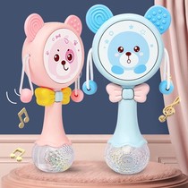 Baby rattle can bite 3-6 three months newborn baby hand drum music stick rattle toy 0-1 year old