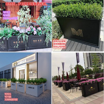 Outdoor wrought iron flower box flower trough outdoor municipal commercial street sales department outside the combination flower box mobile custom flower bed