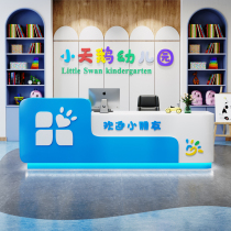 Kindergarten front desk Early education center Reception desk Dance art music training and education institutions Paint cash register bar