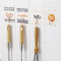 Hook Powerful Viscose Patch Hook Kitchen Free of punching hooks Wall hanging wall Bearing Transparent no-mark adhesive Adhesive Hook