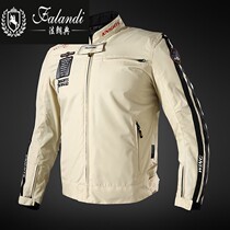 WK motorcycle riding clothing embroidered four seasons rainproof waterproof autumn and winter motorcycle jacket retro anti-fall protective gear 0101y