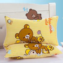 Childrens pillowcase boy gauze pair of girl cute pillow leather summer square coarse cloth cartoon fish