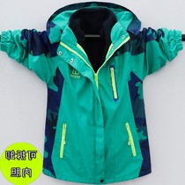Barbara childrens outdoor jackets boys three-in-one detachable spring and autumn two-piece zhong da tong windbreaker