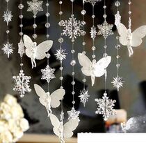 Curtain Rod background pastoral Rod curtain single and double decorative wedding cloth with wind telescopic rod curtain tulle