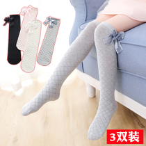 Spring and autumn thin childrens stockings cotton girls stockings baby socks over the knee socks high tube breathable