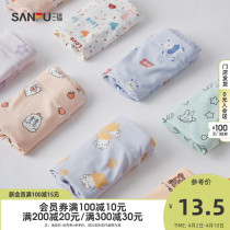 Sanfu woman mid waist without clamping hip pants full version printed light and easy to dry half flat corner briefs female 450301