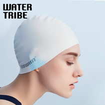 Swimming cap women do not pull the head long hair ear protection unisex waterproof large cute face small special silicone swimming cap