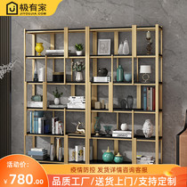 Modern Light Extravagant Bookshelf Living Room Display Stainless Steel Metal Display Cabinet Brief Yobogu Shelf Office Floor Shelve