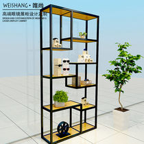 Weishang custom glasses shop Wrought iron high and low window rack display cabinet European floor-to-ceiling glasses display cabinet display rack