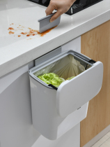 Japan imported MUJIΕ kitchen trash can hanging folding household cabinet door wall-mounted storage bucket creative hanging