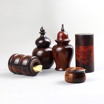 Mahogany toothpick tube Sour branch wood toothpick box Chinese living room dining table creative box Rosewood toothpick jar storage box