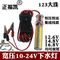 Positive Fouquet Sewer Lights 12V Fishing lights Bright Light Waterproof Super Bright Led Night Fishing Rod Transcript Lamp Trapping Underwater light