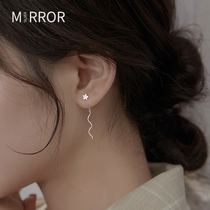 Small Elbok 925 Flash Drilling Stars Pure Silver Female Earline Wave Earrings Earrings Earrings Earrings 2022 New Tidal crowdsourced
