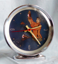 (Antique)Zijin Mountain brand Red Lantern (light movement)mechanical alarm clock fidelity during the Cultural Revolution
